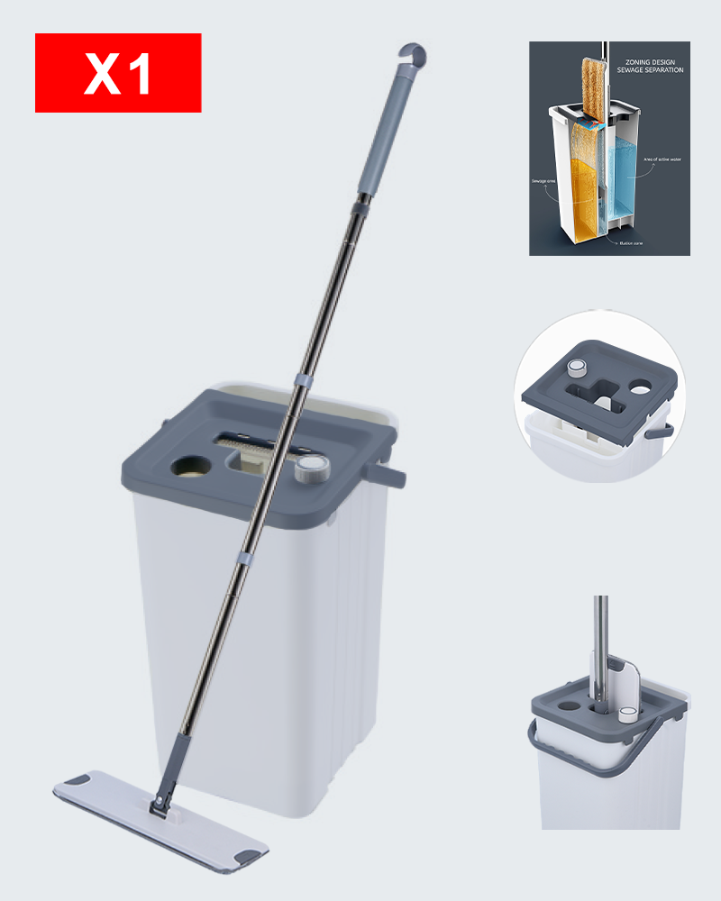 Conjunto de balde de esfregão para separação de água limpa e suja