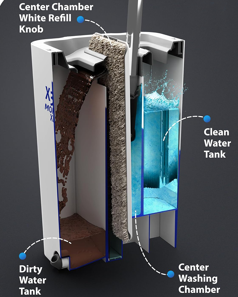 Conjunto profissional de balde de esfregão plano Mopx de grande capacidade